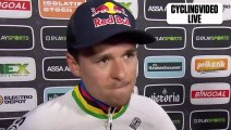 Tom Pidcock Reacts To EPIC Race vs Van Aert & Van der Poel