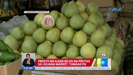 Presyo ng ilang bilog na prutas sa Juliana Market, tumaas pa | UB
