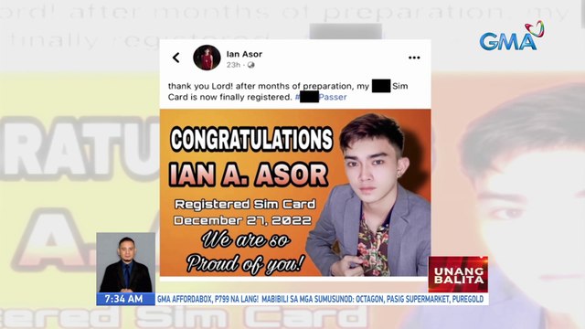 Ilang registered SIM user , gumawa ng congratulatory posts na kinaaliwan online | UB