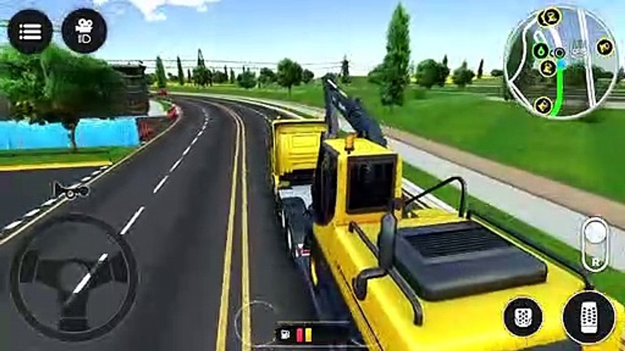 Transporting Excavator to Construction Site - Equipment Transport Truck Driver - Android Gameplay