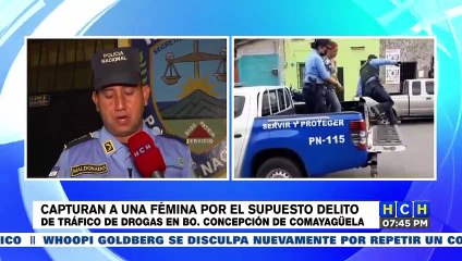 Capturan a supuesta distribuidora de droga en Comayagüela