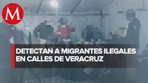 Aseguran a 183 migrantes en Veracruz; 24 son menores de edad