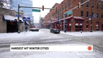 Hardest-hit major cities during the winter season