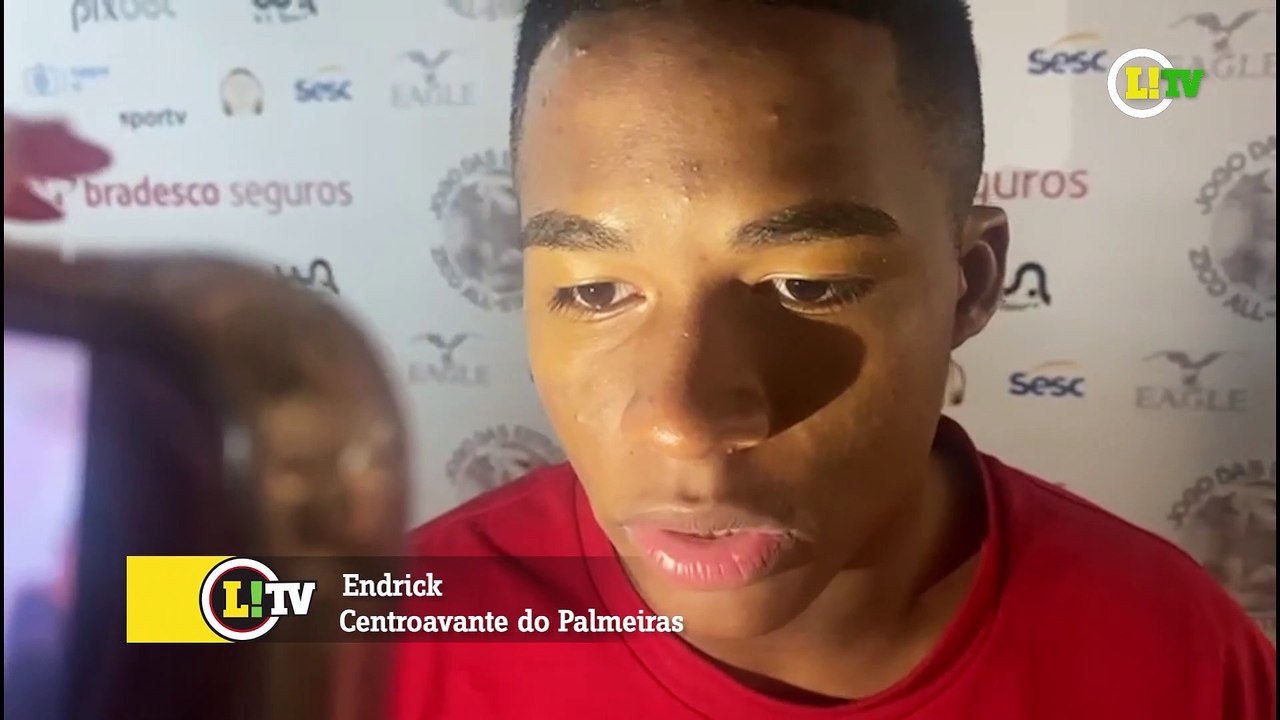 Endrick, centroavante do Palmeiras.