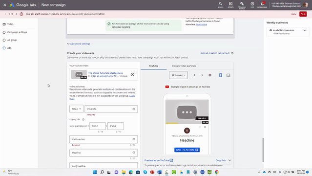 0021 - Set Up Your YouTube Ad - Part 2 First Steps With YouTube Ads Playbook” 100% video course that is going to