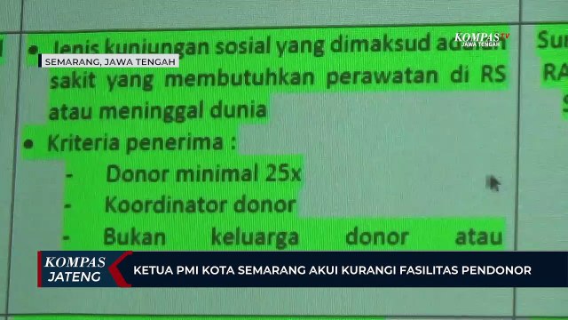 Ketua PMI Kota Semarang Akui Kurangi Fasilitas Pendonor