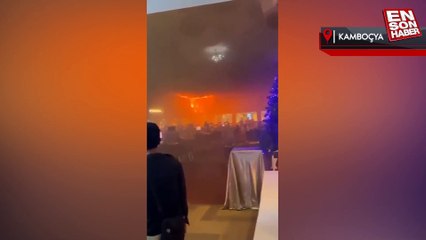 Kamboçya'da korkutan otel yangını