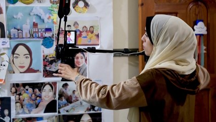 فنانة فلسطينية تجسد حكايات سكان غزة وأطفالها بصناعة أفلام كرتونية