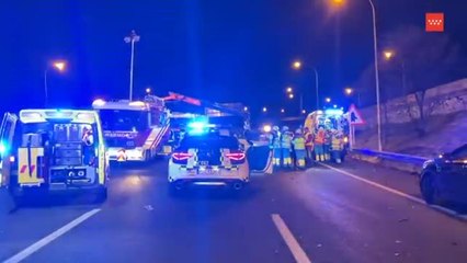 Cinco heridos en un accidente múltiple en Madrid