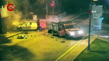 İstanbul'da katliam gibi kaza: Camdan yola fırladı!
