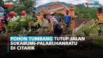 Pohon Tumbang Tutup Jalan Sukabumi-Palabuhanratu di Citarik
