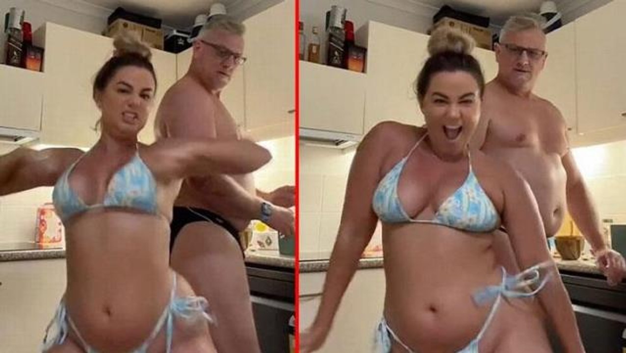 Genç kadının, üvey babasının yanında yaptığı dans olay yarattı