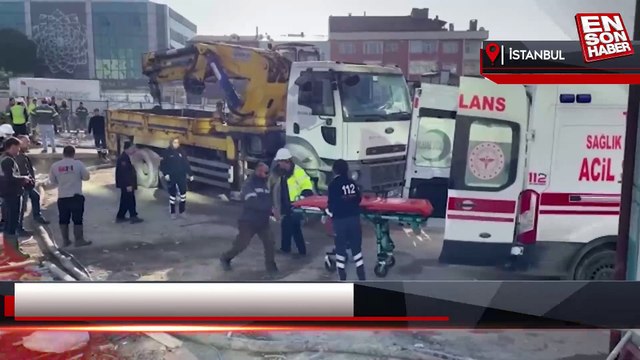 Ataşehir'de metro inşaatında yüksekten düşen işçi yaralandı