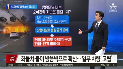 방음터널이 불쏘시개 역할?…순식간에 천장까지 '활활'