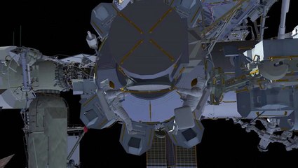 Spacewalkers Installed New Roll Out Solar Array On Space Station In Animation