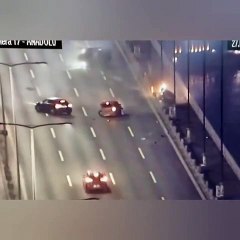 FSM köprüsündeki zincirleme trafik kazasının görüntüleri ortaya çıktı