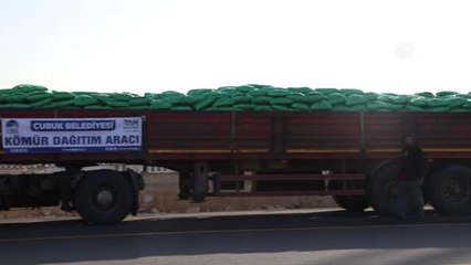 Çubuk'ta ihtiyaç sahiplerine kömür yardımı