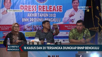 16 Kasus dan 20 Tersangka Diungkap BNNP Bengkulu