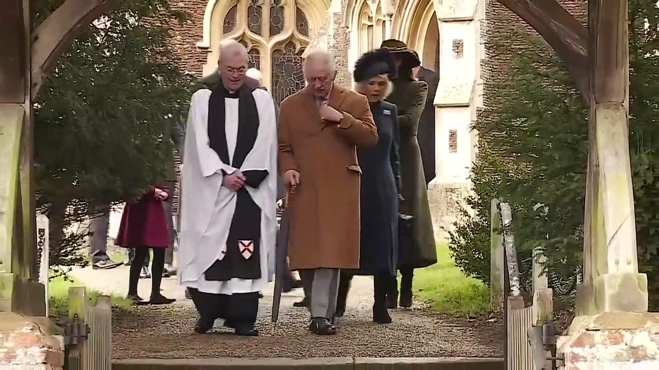 King Charles and Family Depart from Church Service