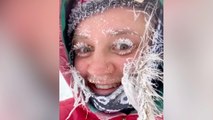 Incredible! Woman’s Eyelashes and Hair Freeze as Temperatures in Montana Plummet During Winter Storm Elliot