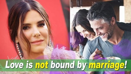 Sandra Bullock is really happy to be with Bryan Randall without being tied down by marriage