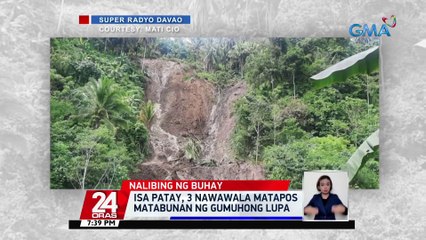 Isa patay, 3 nawawala matapos matabunan ng gumuhong lupa