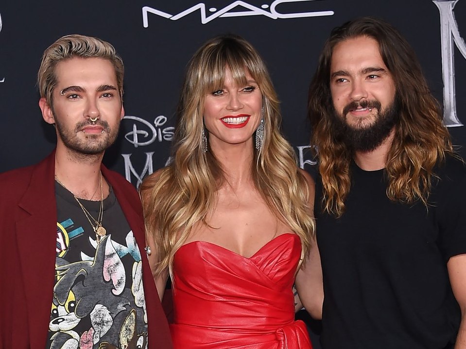 Heidi Klum zeigt Bill und Tom Kaulitz das Skifahren