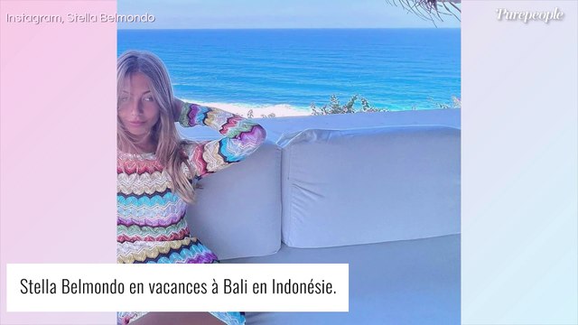 Stella Belmondo : Teint hâlé, maillot de bain et balade à cheval sur la plage, elle finit l'année dans un endroit féérique