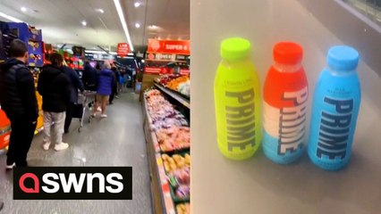 Huge queue outside Aldi store in Wolverhampton as shoppers race to snap up viral Prime drink