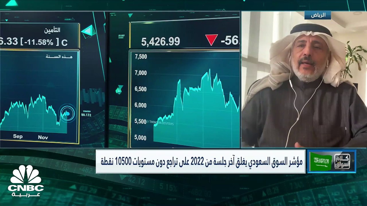 مؤشر تاسي السعودي يفقد 700 نقطة في 2022 ويتكبد...