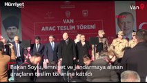 Bakan Soylu, emniyet ve jandarmaya alınan araçların teslim törenine katıldı