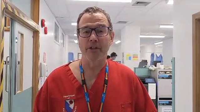 Prof Adrian Harris, Chief Medical Officer at the Royal Devon, shares a video message with local people