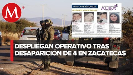 Reportan desaparición de cuatro personas en límites de Zacatecas y Jalisco