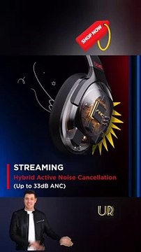 boAt Nirvana 751 ANC Netflix Stream Edition Hybrid Active Noise Cancelling Bluetooth Over Ear Headphones with Up to 65H Playtime, ASAP Charge, Ambient Sound Mode, Immersive Sound, Carry Pouch(Black)