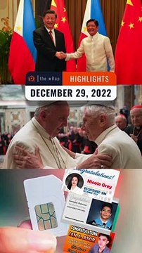 Rappler's highlights: Marcos' China visit, Pope Benedict, SIM registration memes | December 29, 2022 | The wRap