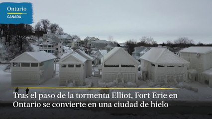 Las imágenes de Fort Erie convertida en una ciudad de hielo