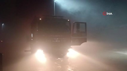 Yılbaşı gecesi çalışma yapılan işyerinde iskele çöktü: 1 yaralı