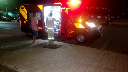 Motociclista sofre ferimento no crânio após se envolver em acidente no Brasmadeira