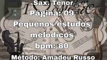 Página: 09 Lição: 21 Pequenos estudos melódicos - Sax. Tenor [80 bpm]