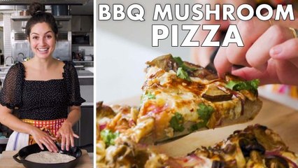 Easy BBQ Mushroom Pizza Made In A Cast-Iron