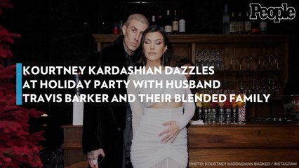 Kourtney Kardashian Dazzles at Holiday Party with Husband Travis Barker and Their Blended Family