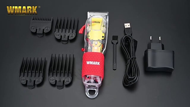 Rechargeable Hair Cutting Machine Hair Clippers Trimmer Transparent