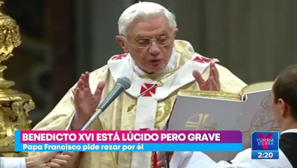 Benedicto XVI está lúcido, pero grave, informa el Vaticano