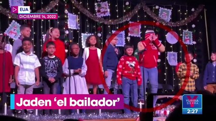 VIDEO: Niño saca sus mejores pasos de baile durante festival navideño