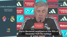 Ancelotti claims Benzema is ready for a better second half of the season