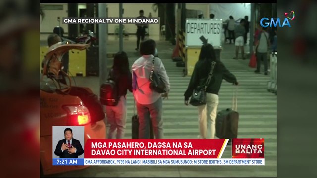 Mga pasahero, dagsa na sa Davao City International Airport | UB