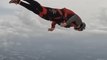 Person Shows Amazing Spins While Demonstrating Freestyle Skydiving Moves