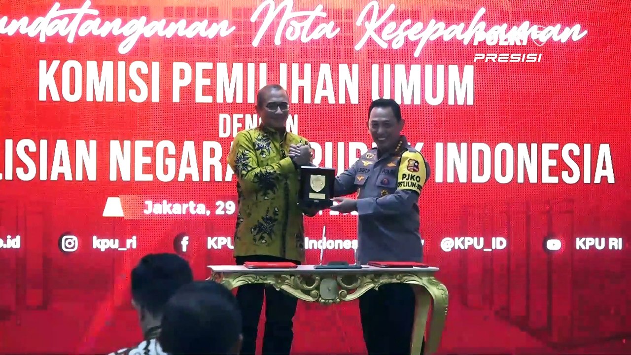 MOU dengan KPU, Kapolri: Jaga Persatuan  Kesatuan di Pemilu 2024 Syarat Mutlak