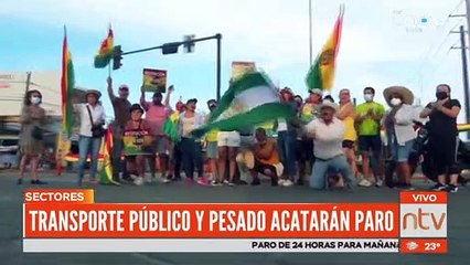 Transporte publico y pesado acataran el Paro de 24 horas en Santa Cruz