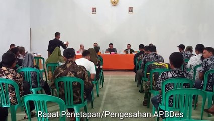Camat Mekarmukti Di Dampingi Kades Jagabaya Hadiri Rapat Penetapan / Pengesahan APBDes Tahun 2023
